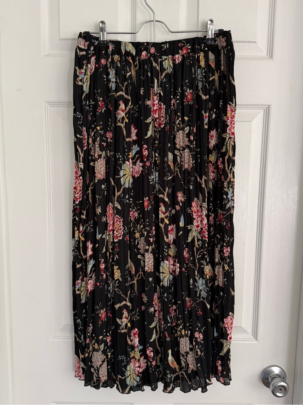 GP&J Baker x H&M Black Floral Pleated Midi Sheer Skirt- M - Picture 4 of 9